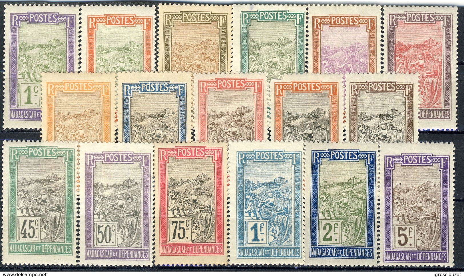 Madagascar 1908 - 17 Serie N. 94-110 MH Cat. &euro; 45 - Nuovi