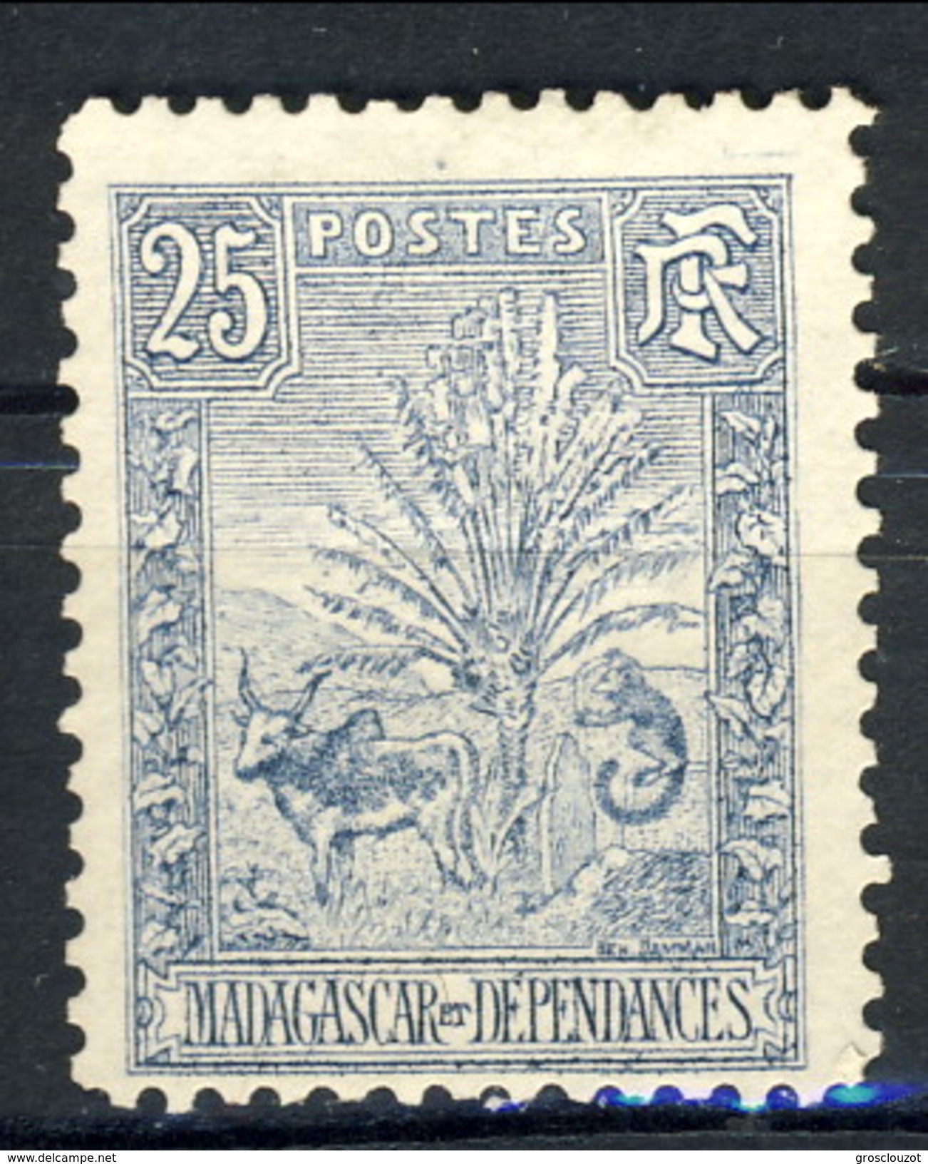 Madagascar 1903 N. 70 C. 25 Azzurro MLH Cat. &euro; 37 - Nuovi