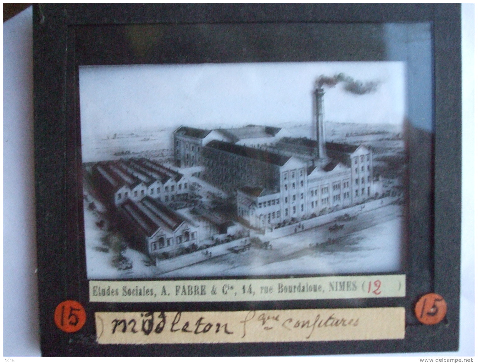 19112016 -  LOT DE 31 PLAQUES DE VISIONNEUSE EN VERRE - AVEC COFFRET BOIS -COLLECTION A. FABRE NÎMES