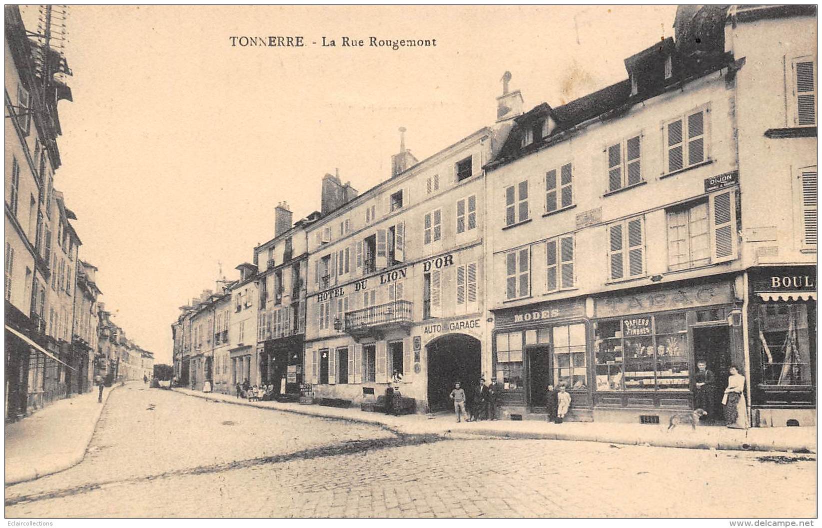 Tonnerre      89      La Rue Rougemont. Commerces .   Hôtel    (voir Scan) - Tonnerre