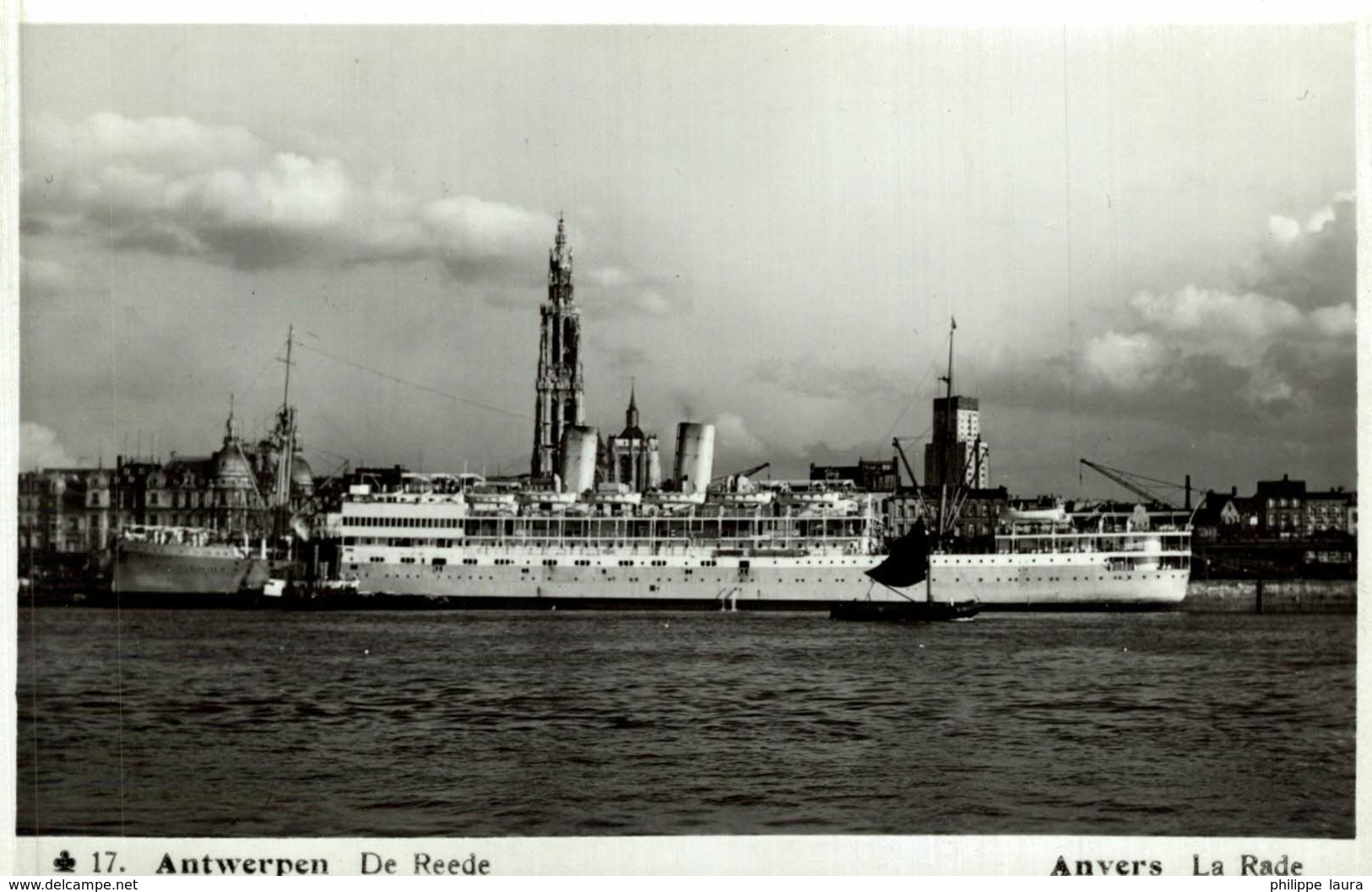 ALBERTVILLE ANTWERPEN DE REEDE  ANVERS LA RADE    CONGO BELGE   BATEAU BOAT BOOT - Dampfer