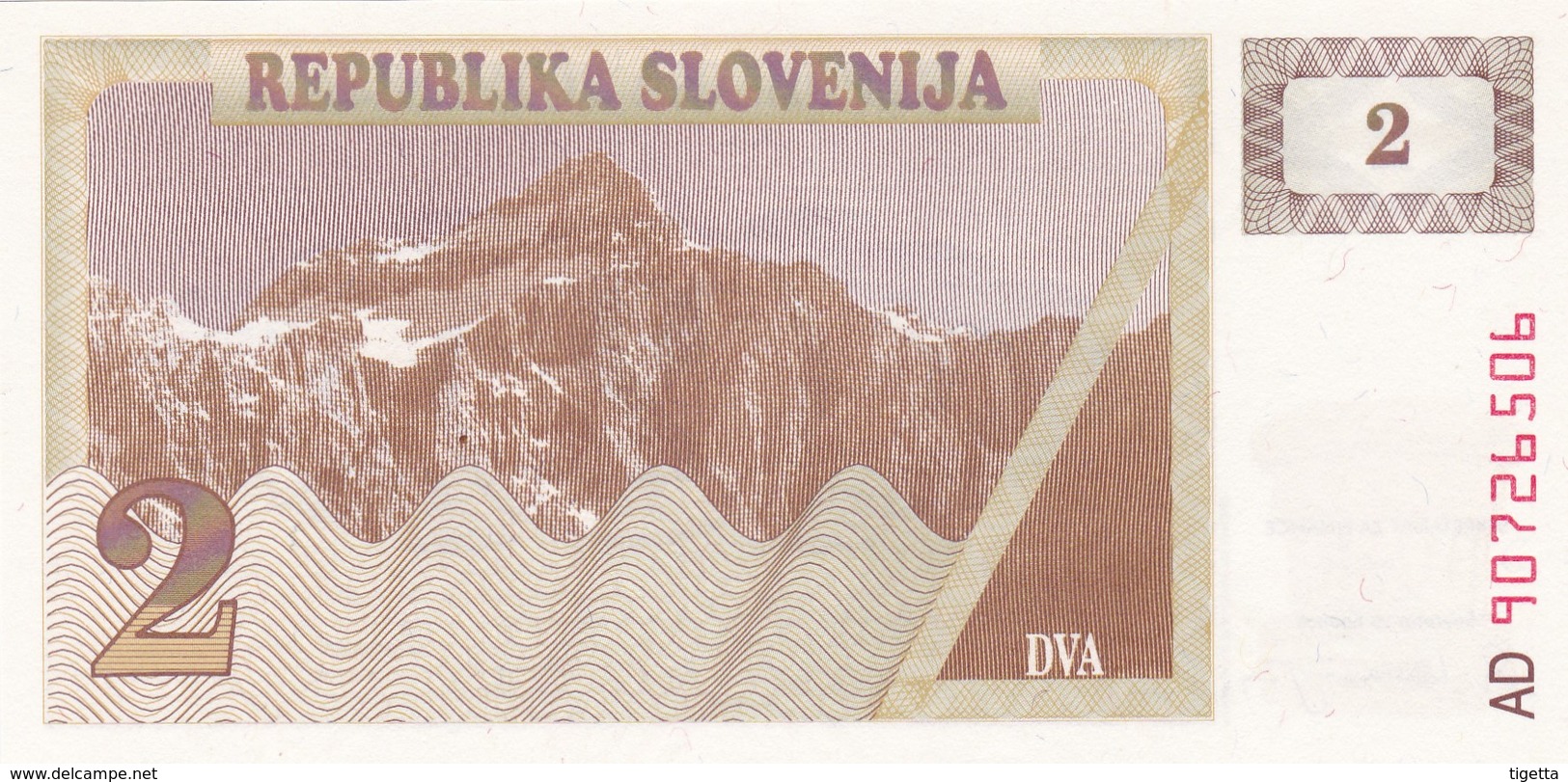 SLOVENIA  2 TOLARJEV    1990  FDS - Slowenien