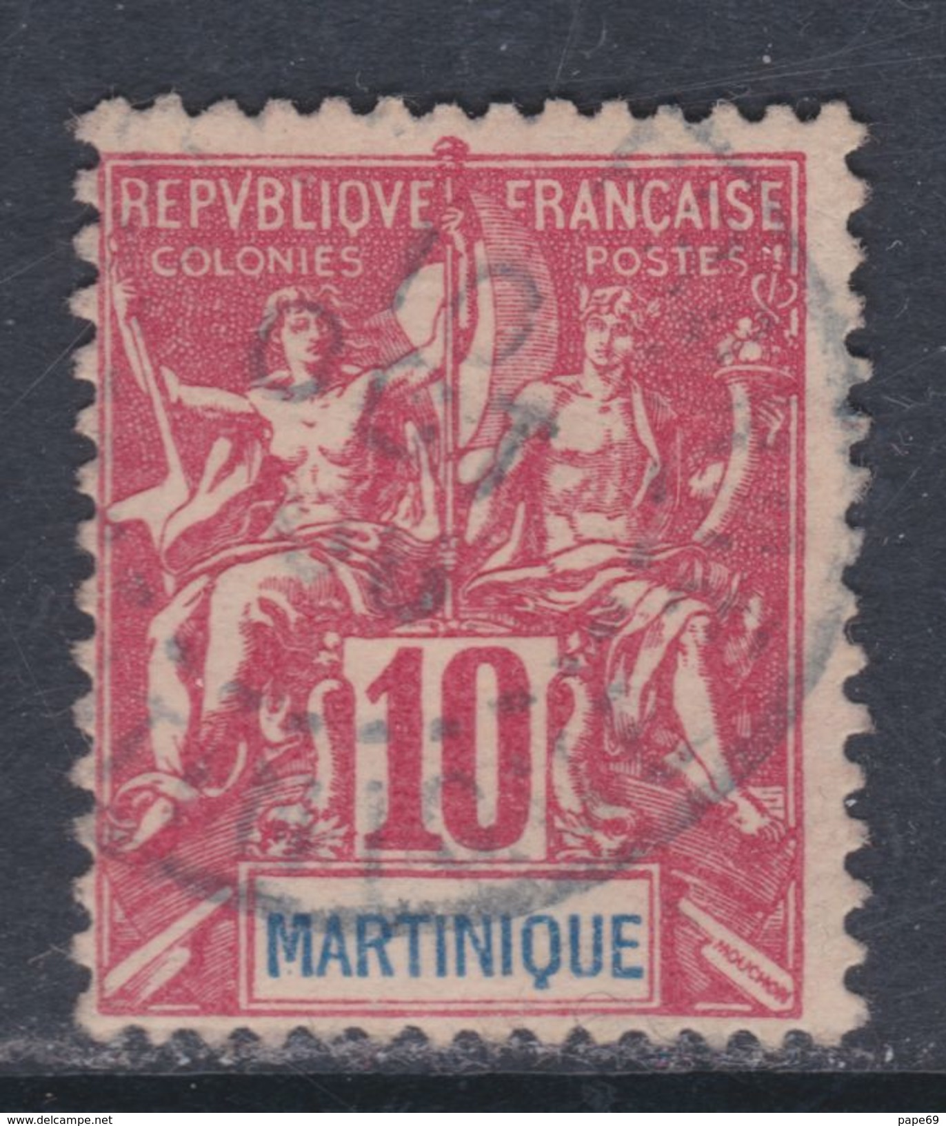 Martinique N° 45 O Partie De Série Type Groupe : 10 C.rouge, Oblitération Légère Sinon TB - Gebruikt