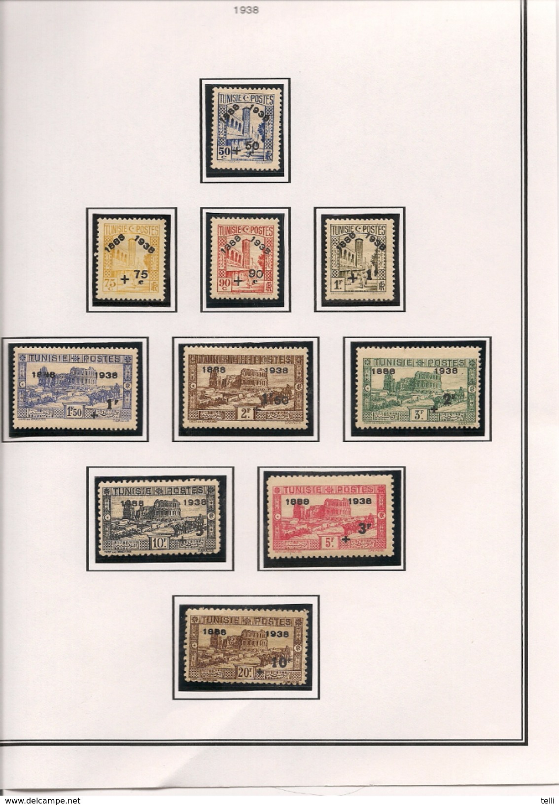 TUNISIE Scott B54-B73 Yvert 185-204 (20) * Cote 120$ - Ungebraucht