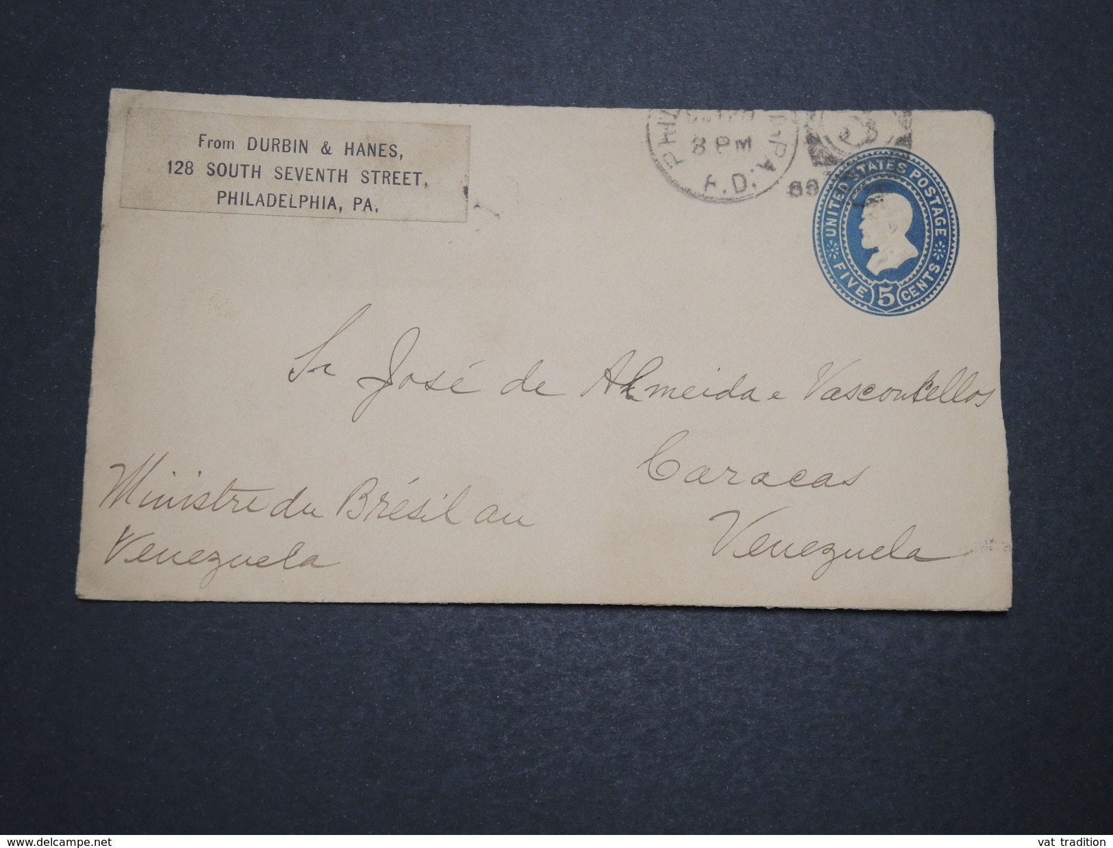 ETATS UNIS - Entier Postal De Philadelphie En 1889 Pour Le Venezuela - A Voir - L 6095 - ...-1900