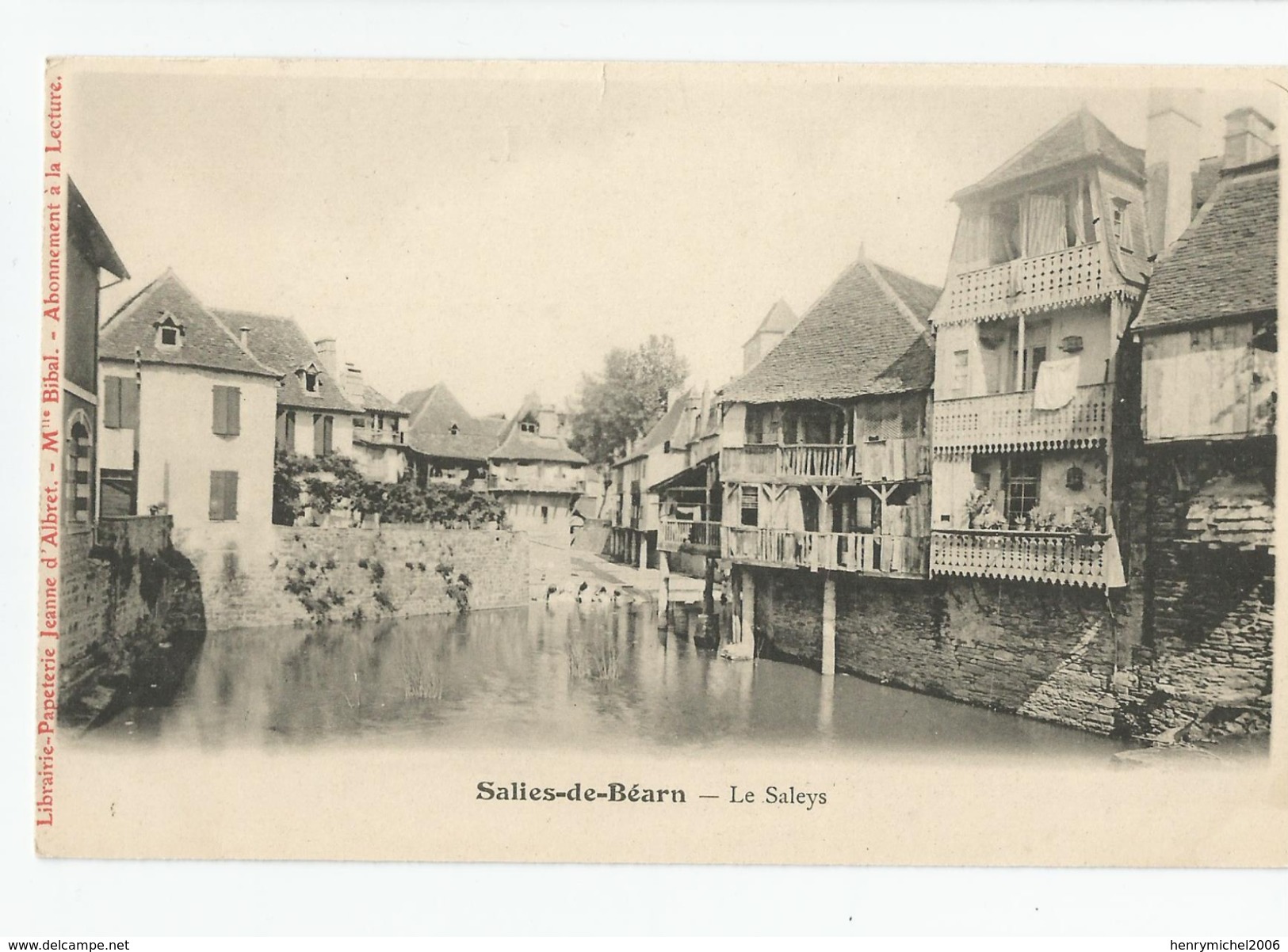 64 - Salies De Béarn Le Saleys Ed Librairie Jeanne D'albret Mlle Bibal Abonnement A La Lecture - Salies De Bearn