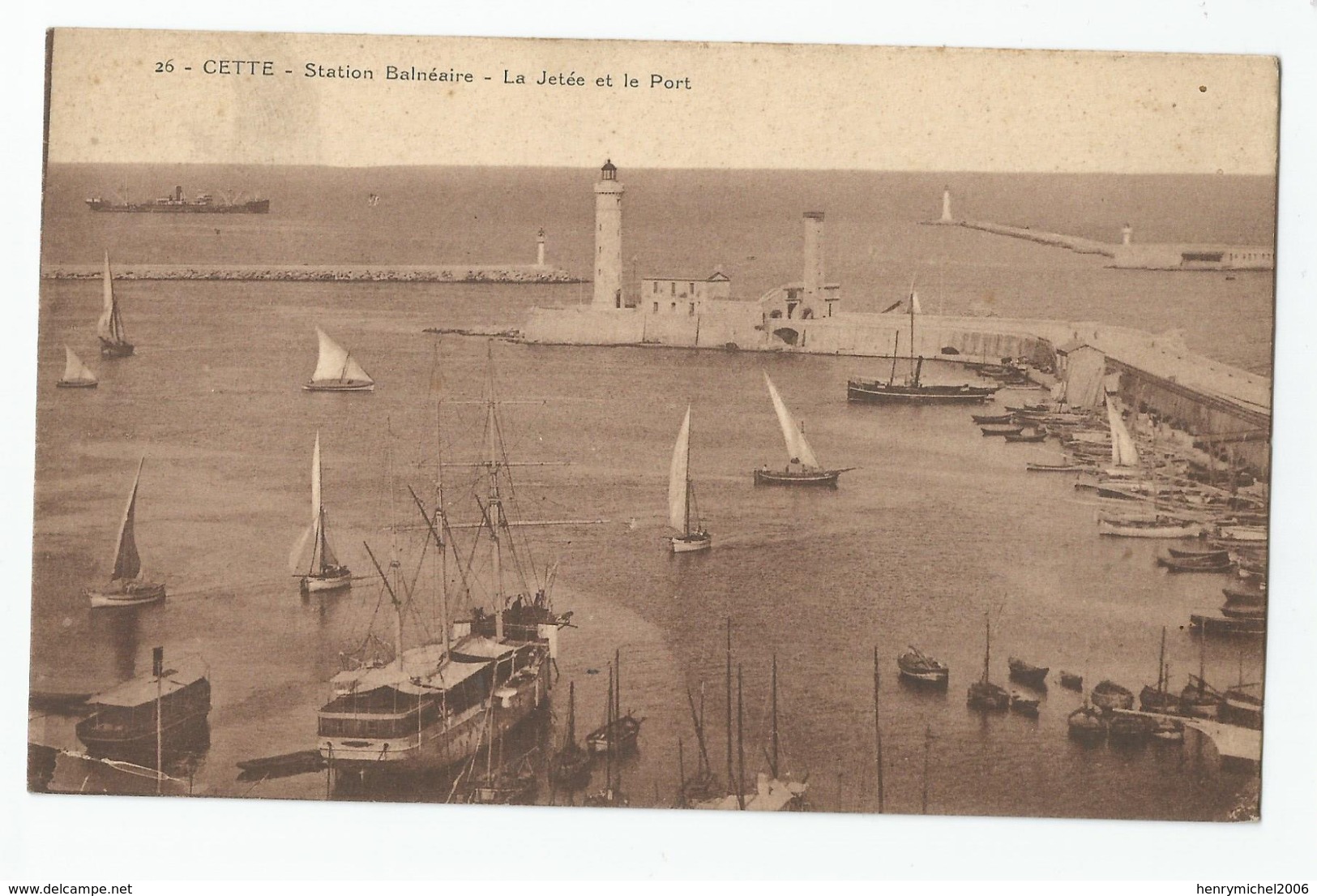 34 - Cette Sète Station Balnéaire La Jetée Et Le Port - Sete (Cette)