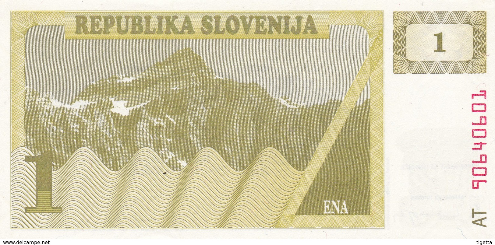 SLOVENIA  1 TOLARJEV    1990  FDS - Slovénie