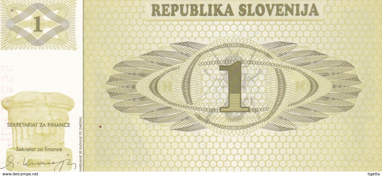 SLOVENIA  1 TOLARJEV    1990  FDS - Slowenien