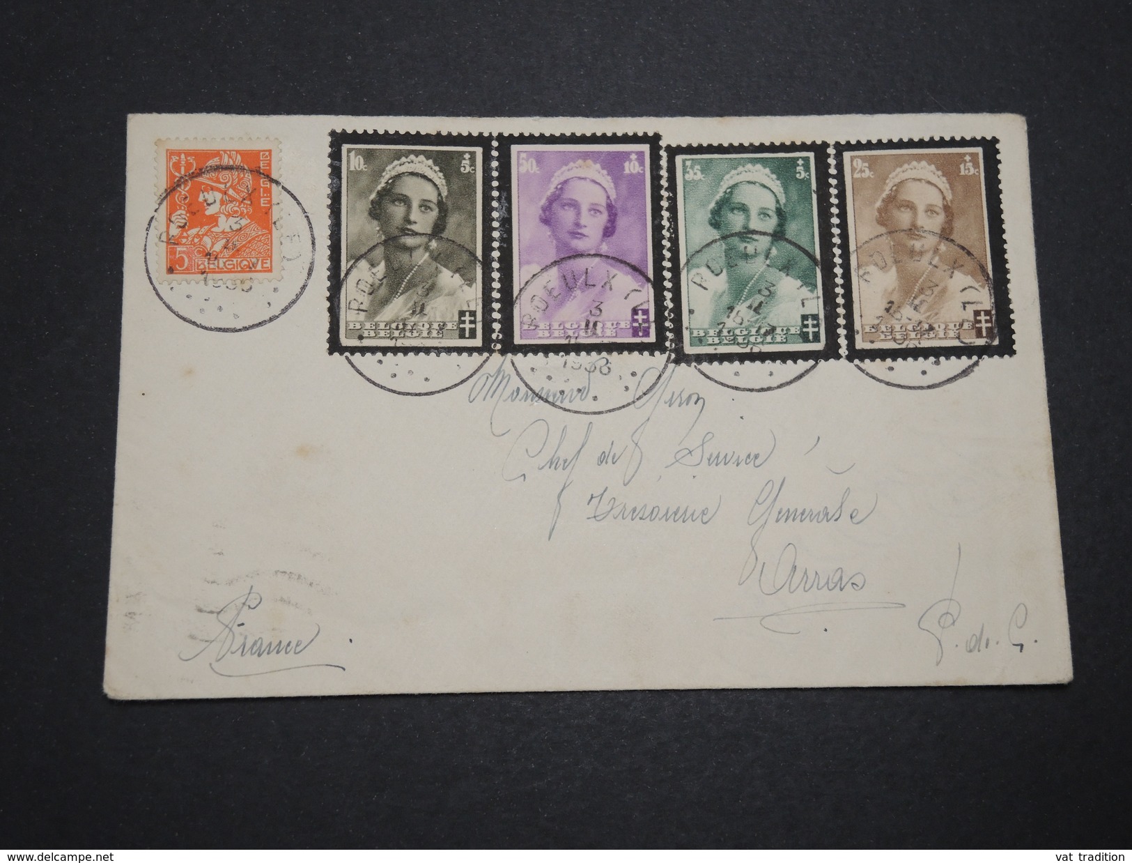 BELGIQUE - Enveloppe Pour La France En 1936 , Affranchissement Plaisant - A Voir - L 6110 - 1932 Ceres Und Mercure