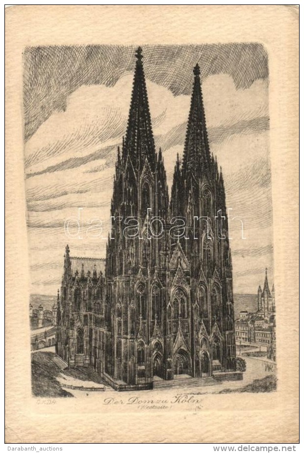 T2/T3 K&ouml;ln, Cologne; Der Dom / Dome, Etching Style, S: W. R. (EK) - Unclassified