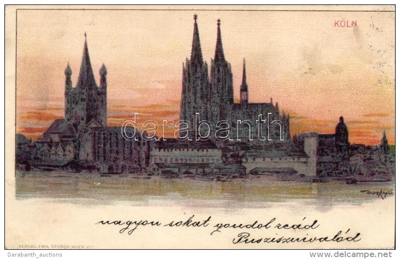 T2/T3 1899 K&ouml;ln, Verlag Emil Storch 'Kosmos' Litho S: Basch &Aacute;rp&aacute;d - Unclassified