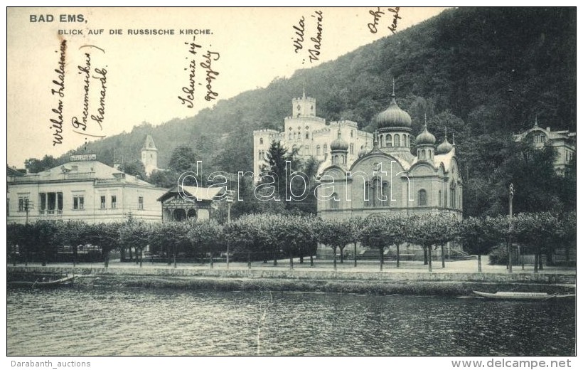 T1/T2 Bad Ems, Russische Kirche, Wilhelms Inhalatorium / Russian Church - Ohne Zuordnung