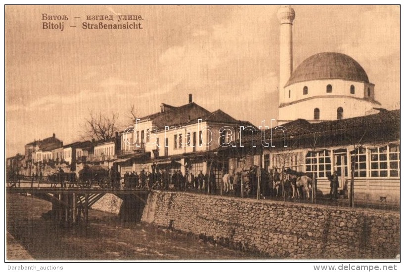 ** T2/T3 Bitola, Bitolj; Strassenansicht / Street View With Mosque - Non Classificati