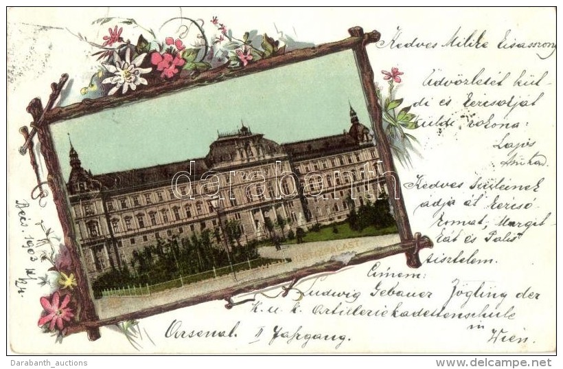 T4 Vienna, Wien I. Justizpalast / Palace Of Justice, Floral Art Nouveau Litho (b) - Non Classés