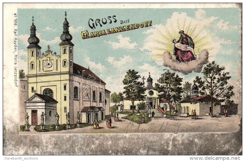* T3/T4 Maria Lanzendorf, Main Square, Church, Karl Hayden Litho (Rb) - Unclassified
