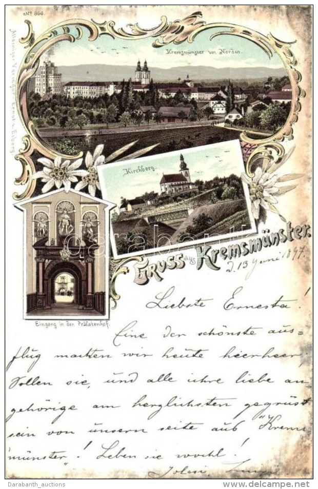 * T2/T3 1897 (Vorl&auml;ufer!) Kremsm&uuml;nster, Kirchdorf An Der Krems; Kirchberg, Eingang In Den... - Unclassified