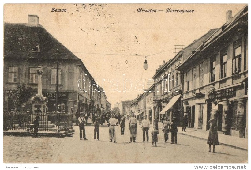 T2/T3 Zimony, Zemun, Semlin; &Uacute;ri Utca, &uuml;zletek / Herrengasse / Street View, Shops, '1941 Szabadka... - Unclassified