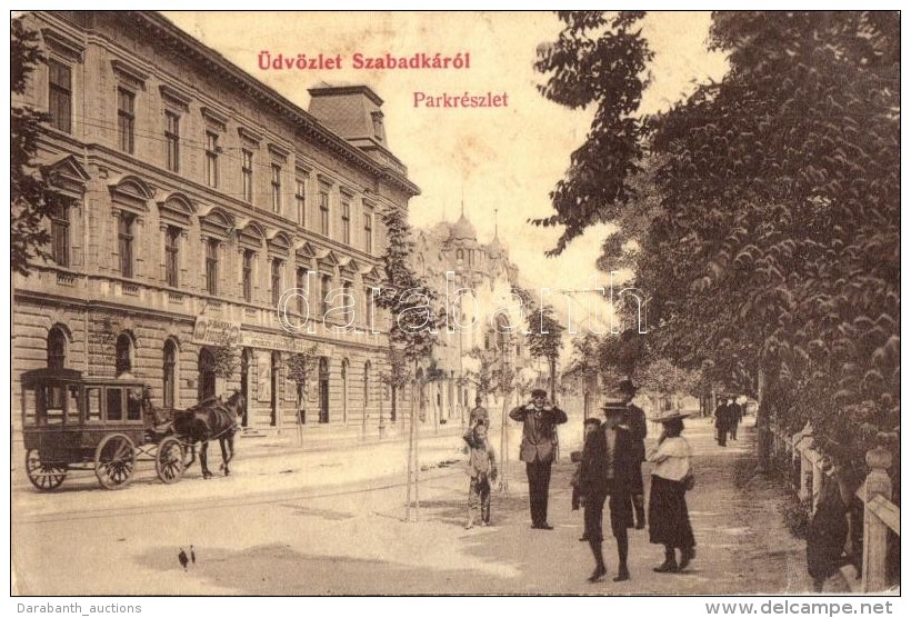 T3 Szabadka, Subotica; Park, &uacute;t Hint&oacute;val, Dr. B&aacute;nyai Fogorvos / Park, Street View With Horse... - Zonder Classificatie