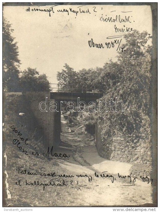 * T2 1908 &Oacute;becse, Becej; H&iacute;d / Bridge, Photo (non PC) (8,8 Cm X 11,9 Cm) - Unclassified