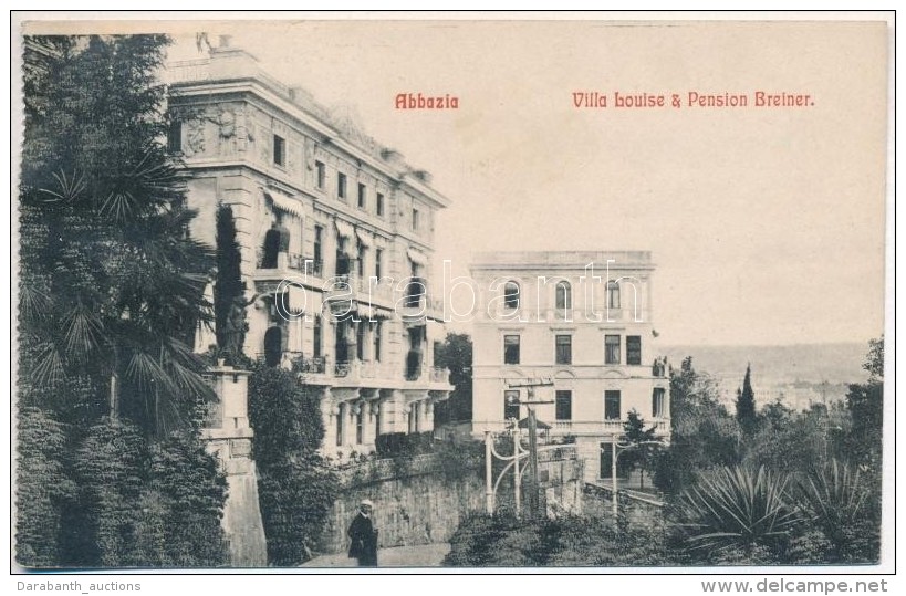 T2/T3 Abbazia, Villa Louise, Pension Breiner (from Postcard Booklet) (EK) - Unclassified