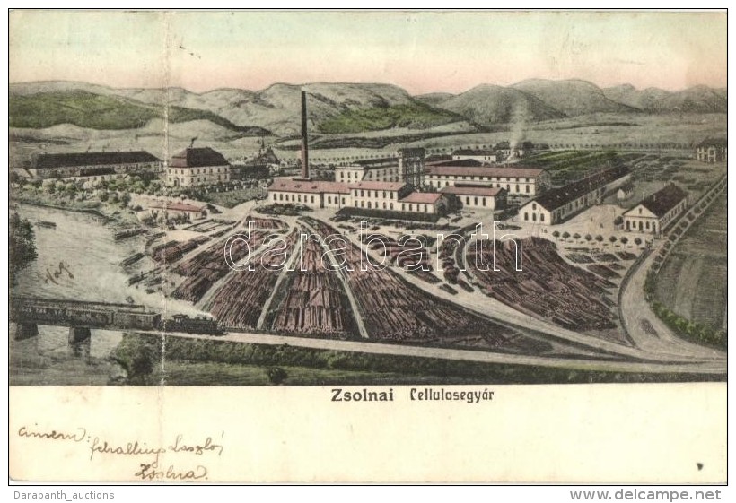 T3 Zsolna, Sillein, Zilina; Cellul&oacute;zgy&aacute;r. Schwarcz Vilmos Kiad&aacute;sa / Cellulose Factory (fa) - Unclassified