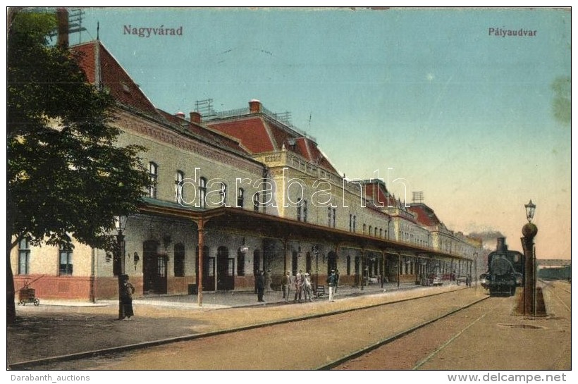 T3 Nagyv&aacute;rad, Oradea; Vas&uacute;t&aacute;llom&aacute;s GÅ‘zmozdonnyal / Railway Station, Locomotive  (fa) - Unclassified