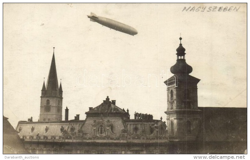 * T2/T3 1929 Nagyszeben, Hermannstadt, Sibiu; Graf Zeppelin LZ 127-es T&iacute;pus&uacute; L&eacute;ghaj&oacute; A... - Unclassified