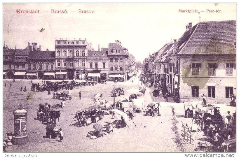 T2/T3 Brass&oacute;, Kronstadt, Brasov; Piac T&eacute;r / Marktplatz / Market Square (fl) - Unclassified