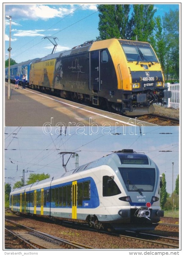 ** 10 Db MODERN Magyar Villanymozdony Mot&iacute;vumlap / 10 Modern Hungarian Electric Locomotive Motive Cards - Ohne Zuordnung
