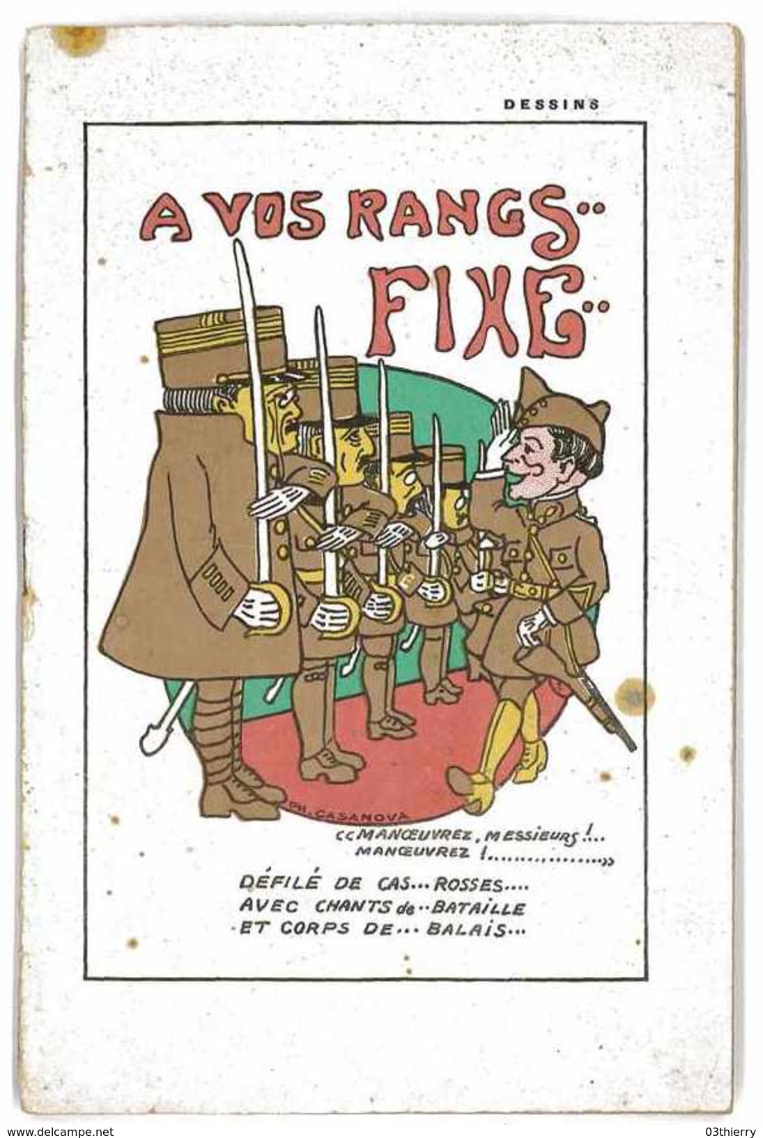 LIVRE ILLUSTRE CARICATURES MILITAIRES " A VOS RANGS FIXES ..." DESSINS DE PH. CASANOVA - Autres & Non Classés