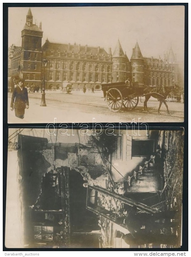 Cca 1914-1918 2 Db Feliratozott Sajt&oacute;fot&oacute;: Antwerpen Ostroma &eacute;s A... - Other & Unclassified