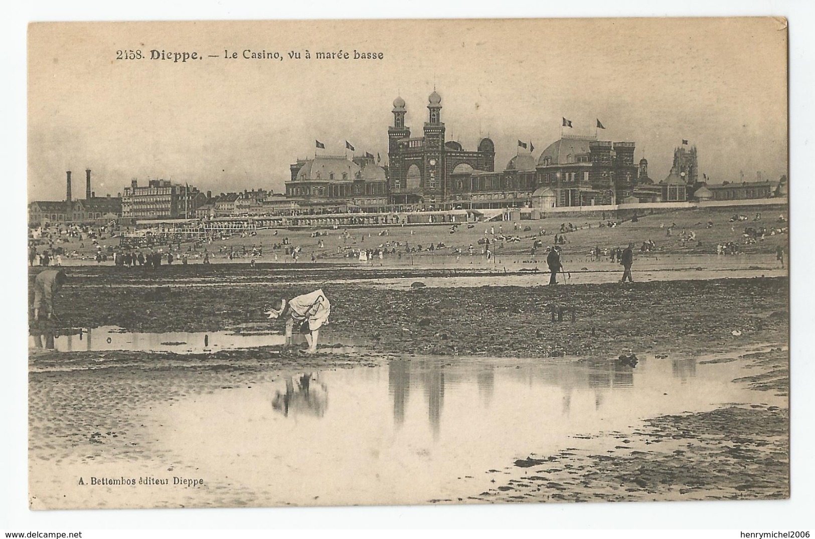 76 - Dieppe Le Casino Vu A Marée Basse 1919 - Dieppe