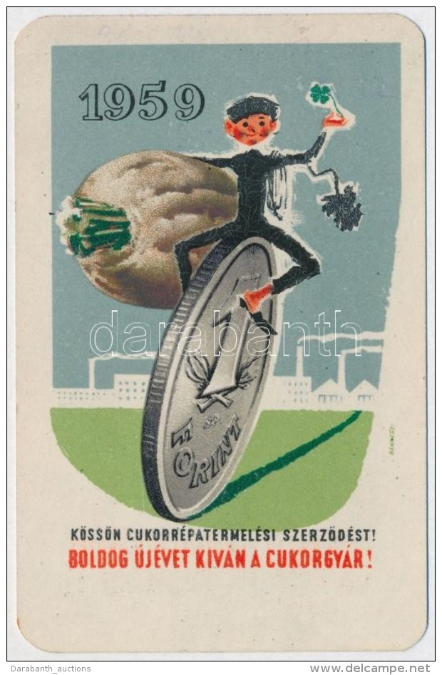 1959 Cukorgy&aacute;r K&aacute;rtyanapt&aacute;r - Advertising