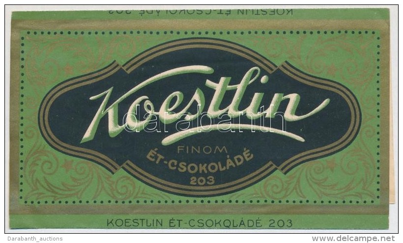 Cca 1930 Koestlin Csokipap&iacute;r 16x9 Cm - Advertising