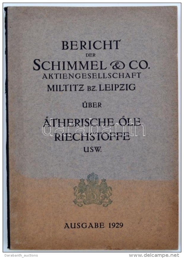 1929 N&eacute;met Vegyi&aacute;r&uacute; Forgalmaz&oacute; C&eacute;g K&eacute;pes IsmertetÅ‘ F&uuml;zete, A... - Unclassified