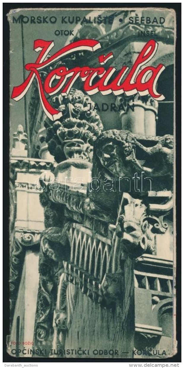 Cca 1930-1940  Korcula - Adria, K&eacute;pes Utaz&aacute;si Prospektus / Tourist Guide - Unclassified