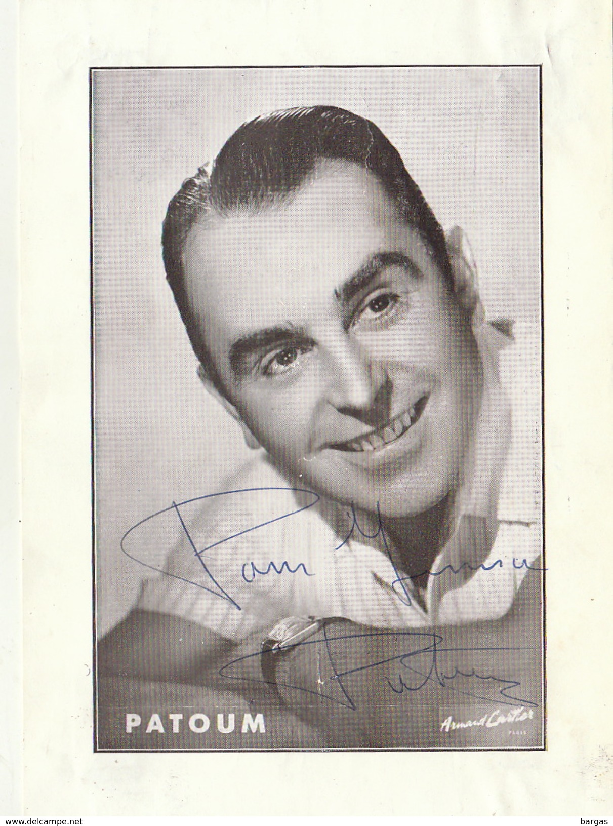 Autographe PATOUM 1952 - Autres & Non Classés