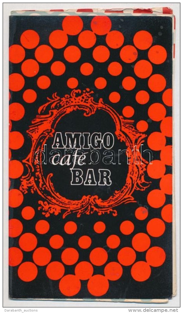 Cca 1970 Amigo Caf&eacute; Bar &eacute;tlapja, 21x12,5 Cm - Unclassified