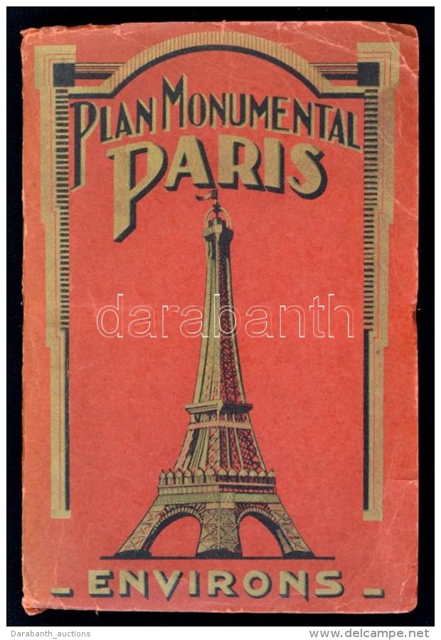 Cca 1920-1930 Plan Monumental Paris &amp; Environs. Guide Commode Pour Voir Et Visiter Les Monuments De Paris.... - Other & Unclassified