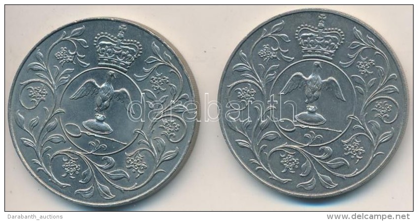 Nagy-Britannia 1977. 25P 'Ez&uuml;st Jubileum - II. Erzs&eacute;bet' (2x) T:2 Great Britain 1977. 25 Pence 'Silver... - Unclassified