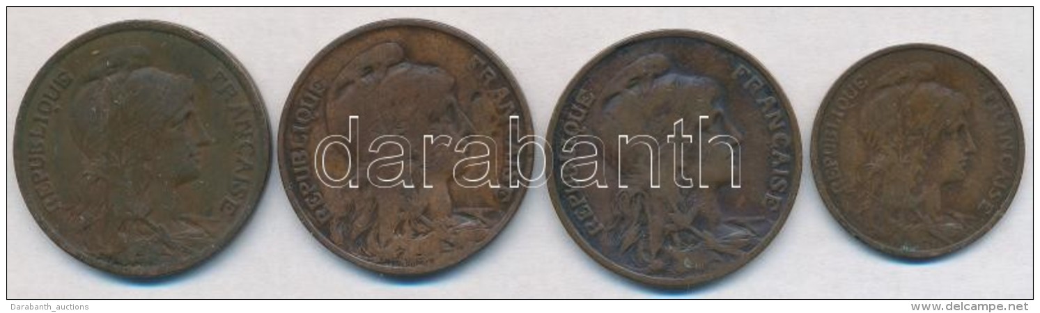 Franciaorsz&aacute;g 1913. 5c Br + 1903. 10c Br + 1907. 10c Br + 1917. 10c Br T:2-,3 Ph.
France 1913. 5 Centimes Br... - Unclassified