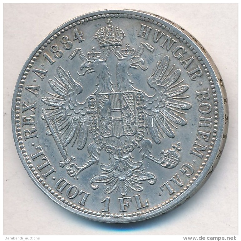 Ausztria 1884. 1Fl Ag 'Ferenc J&oacute;zsef' T:2
Austria 1884. 1 Florin Ag 'Franz Joseph' C:XF
Krause KM#2222 - Unclassified