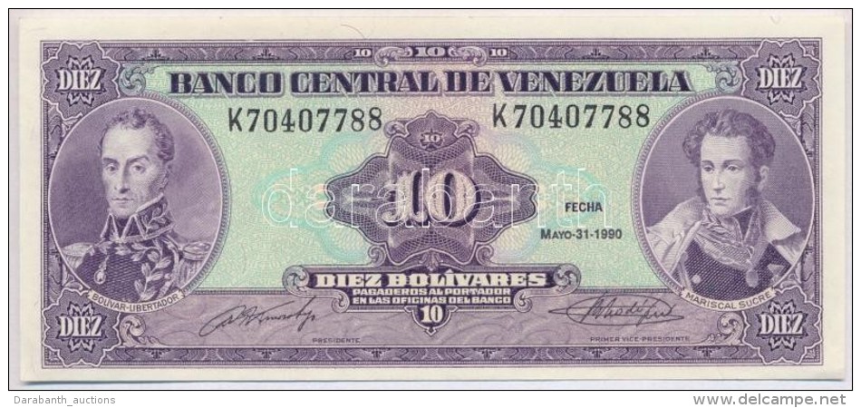 Venezuela 1990. 10B T:I,I-
Venezuela 1990. 10 Bol&iacute;vares C:UNC,AU - Unclassified