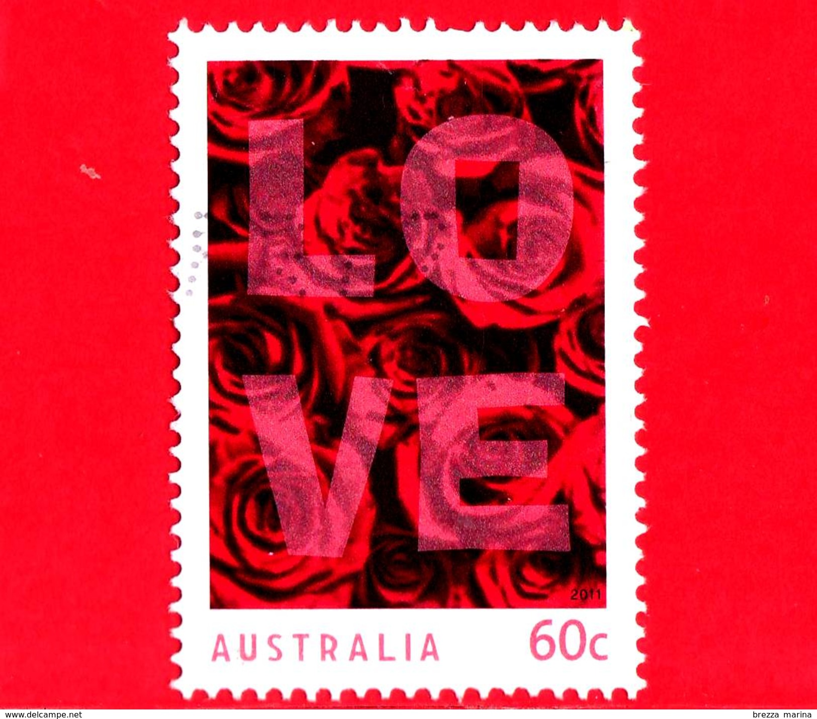 AUSTRALIA - Usato - 2011 - Occasioni Speciali - Amore - Rose - Love - 60 - Usati