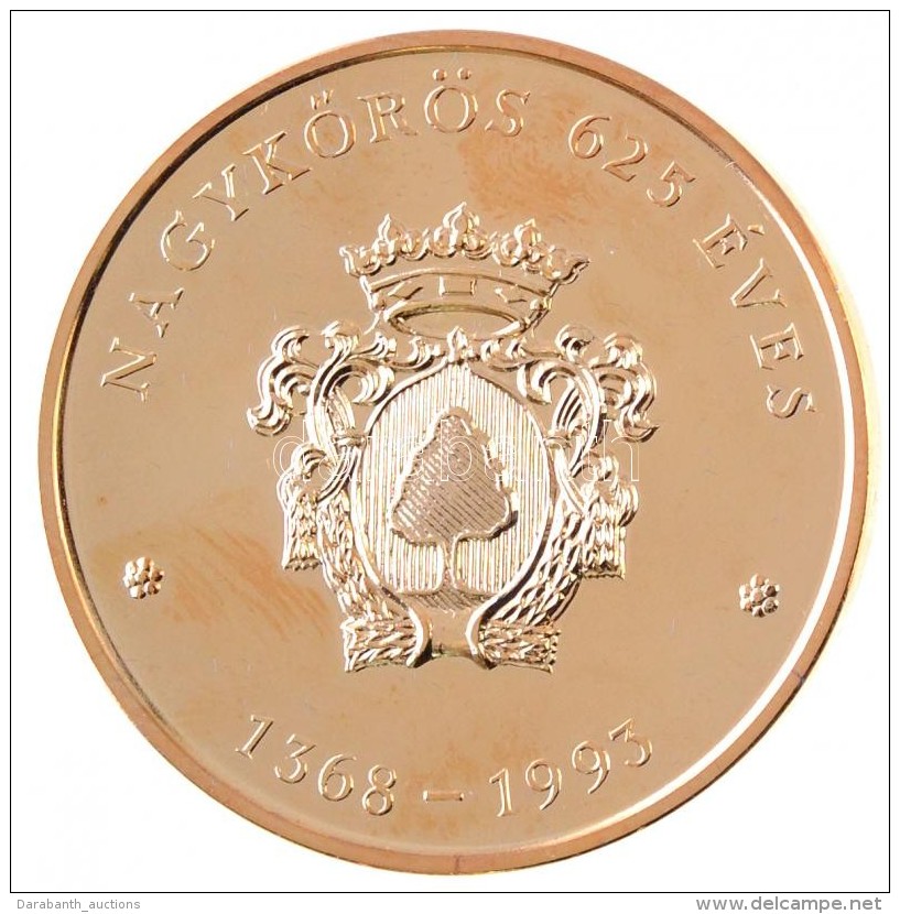 1993. 'NagykÅ‘r&ouml;s 625 &eacute;ves' Aranyozott Br Eml&eacute;k&eacute;rem Tokban (42mm) T:2(PP) - Unclassified