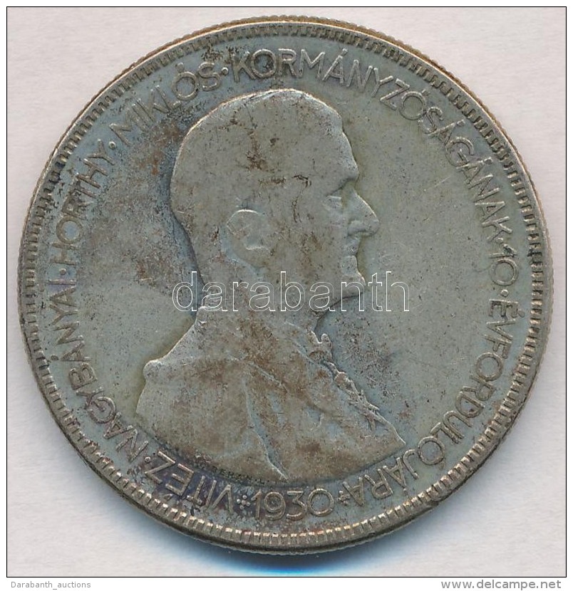 1930. 5P Ag 'Horthy Jobbra' T:3 Patina
Adamo P8 - Unclassified