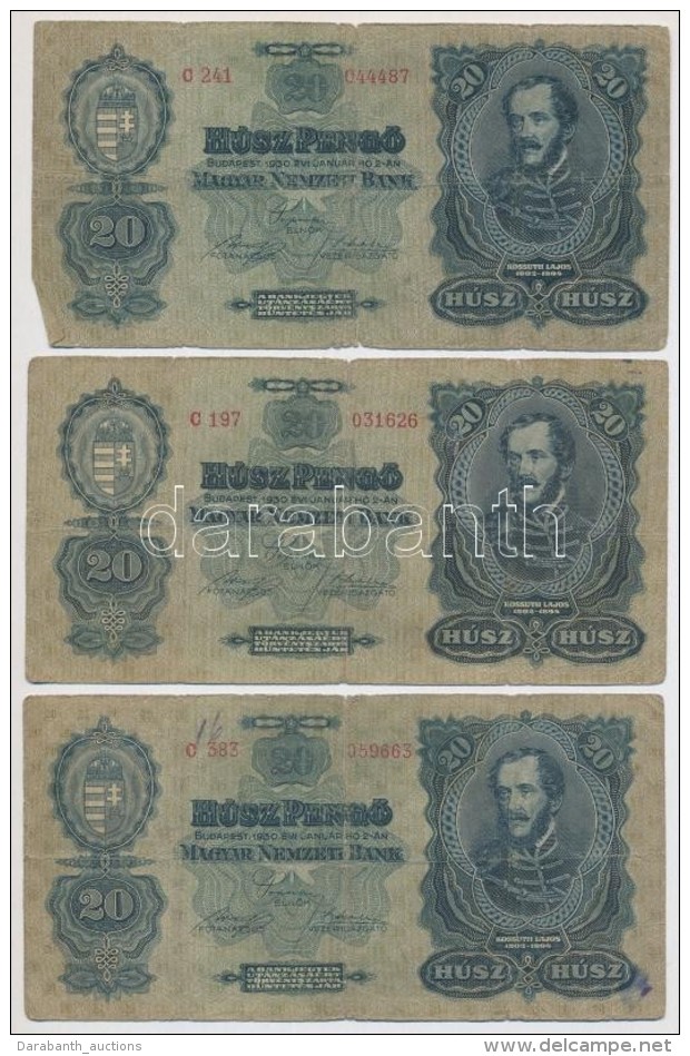 1930. 20P (3x) T:III,III- - Unclassified