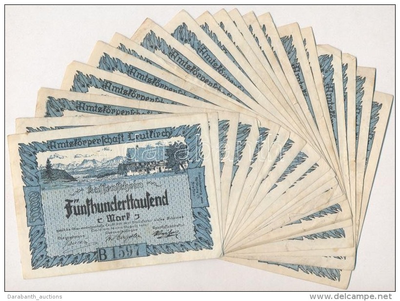 N&eacute;metorsz&aacute;g / Weimari K&ouml;zt&aacute;rsas&aacute;g / Leutkirch 1923. 500.000M (20x) T:III
Germany /... - Unclassified