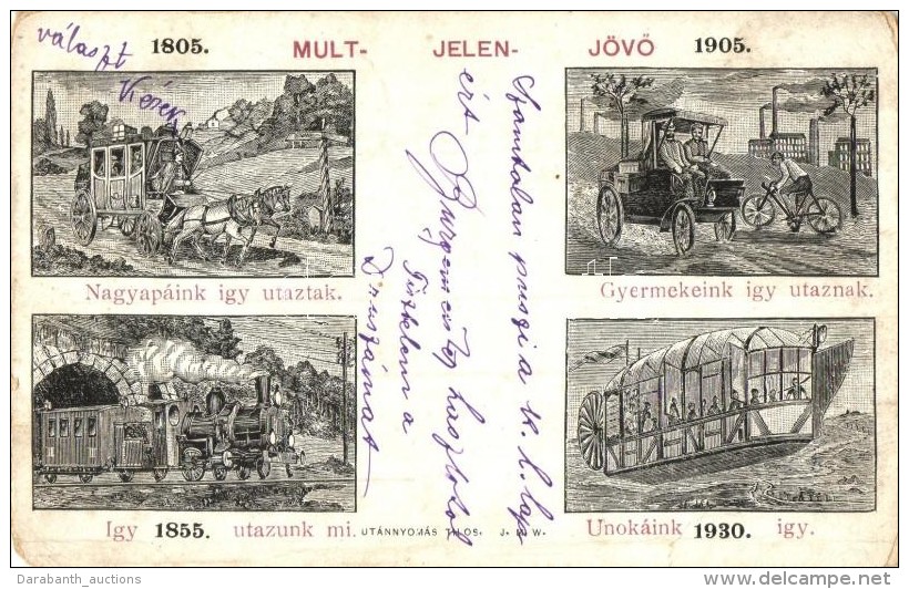 T3 1899 M&uacute;lt, Jelen, J&ouml;vÅ‘ (1805-1855-1905-1930); Grafikai K&ouml;zleked&eacute;st&ouml;rt&eacute;net /... - Unclassified